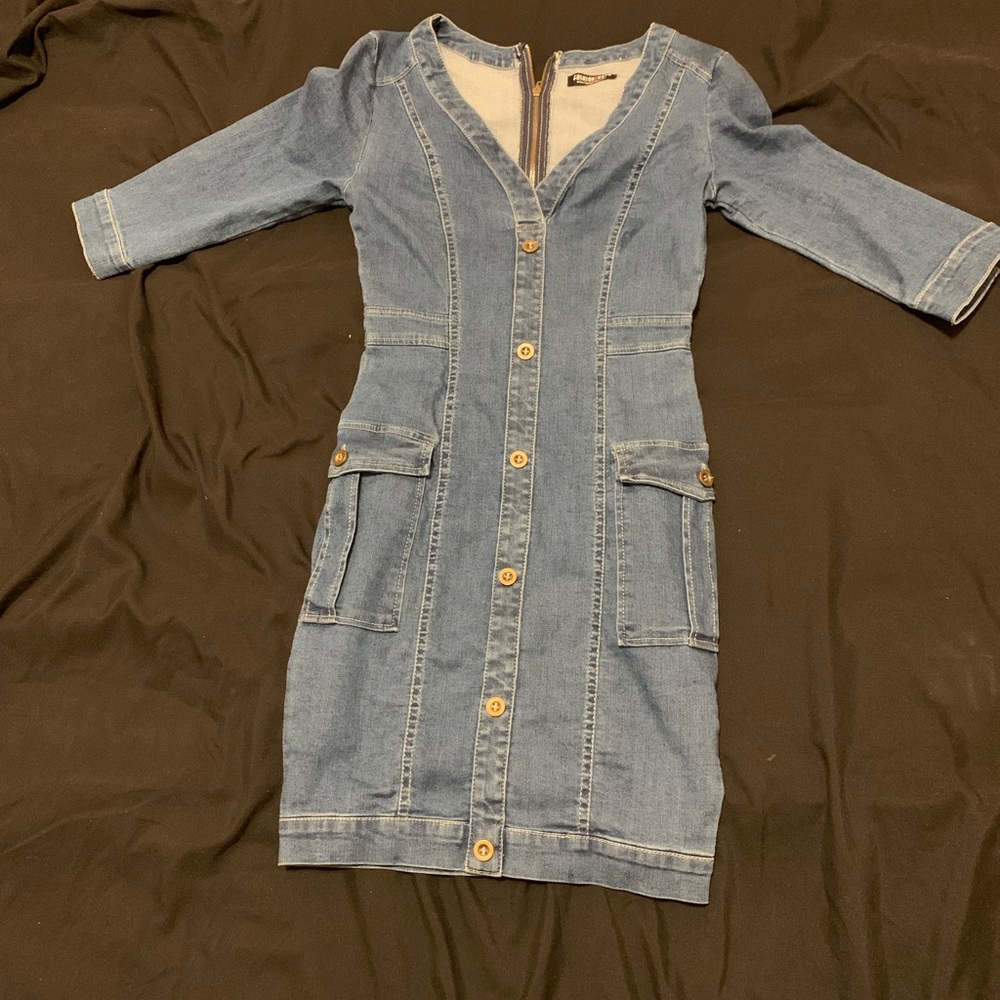 Denim Mid Sleeve Dress